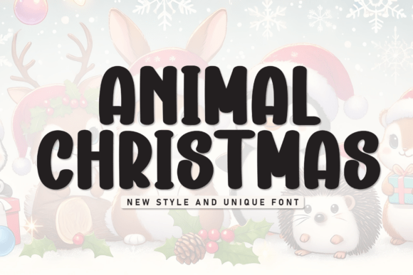 Animal Christmas: A Display Font with Warm, Confident Presence