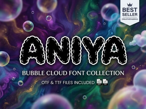Aniya: A Dreamy Display Typeface for Handmade Creators