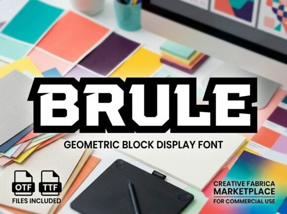 Brule: A Bold Display Typeface for Impactful Web Headlines