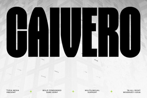 Caivero: A Bold, Tall Display Typeface for Thoughtful Editorial Design