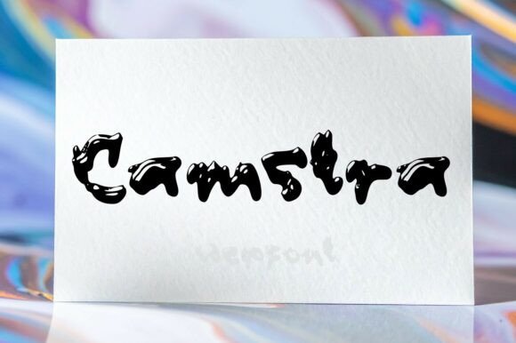 Camstra: A Glossy Liquid Display Typeface for Editorial Impact