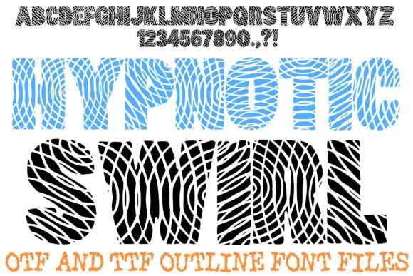 Hypnotic Swirl Font: Bold Branding for Small Businesses