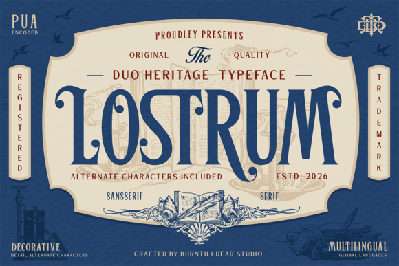 Lostrum: A Display Typeface That Makes Your Brand Feel Thoughtful