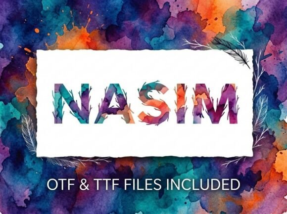 Nasim Display Font for Handmade Labels & Craft Projects