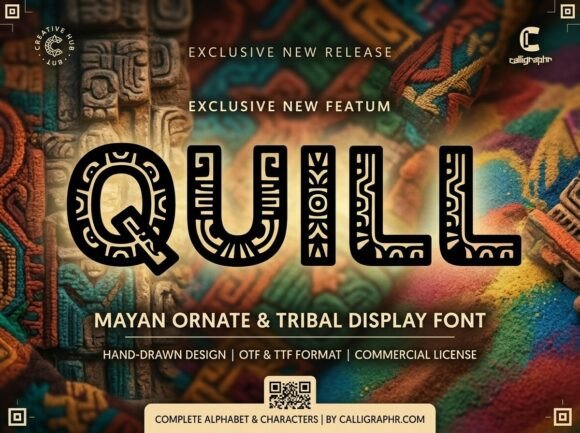 Quill: A Mayan-Inspired Display Font for Bold Brand Moments