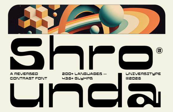 Ut Shrounda: A Display Font That Anchors Boldness With Clarity