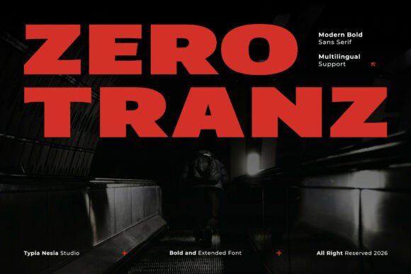 Zero Tranz: A Bold Display Font for Editorial Impact